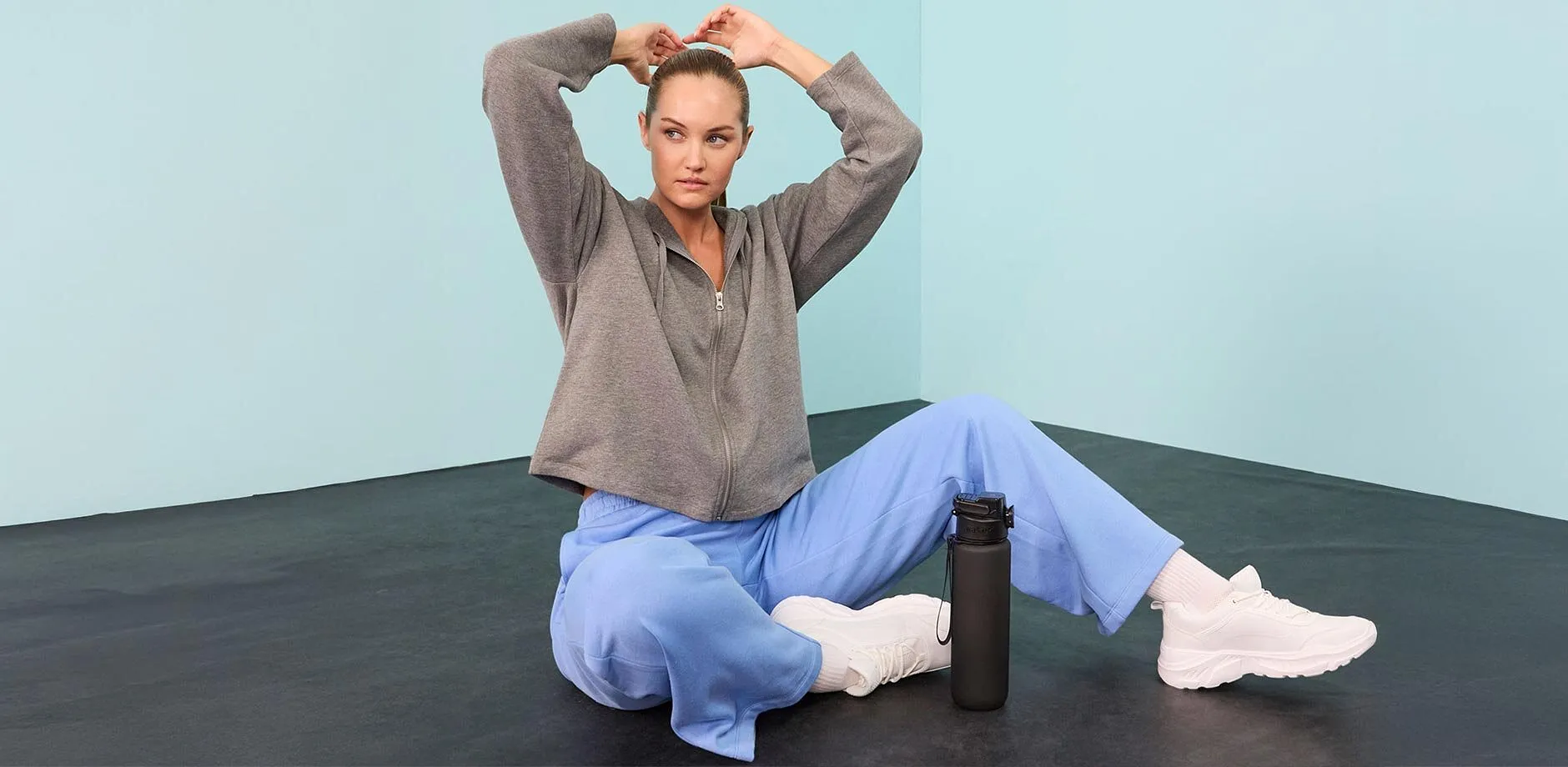 Trendy - Mikina na zapínání, z čisté organické bavlny - šedý melír melír