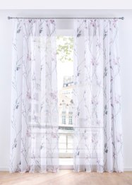 Transparentní záclona s květovým vzorem (1 ks), bpc living bonprix collection