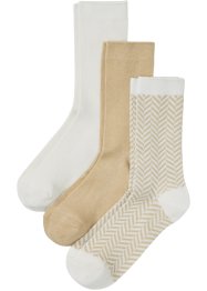 Pletené ponožky (3 páry), bpc bonprix collection