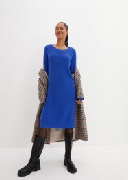 Oversize žebrované šaty s rozparkem, bpc bonprix collection