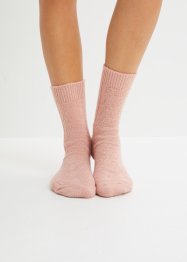 Pletené ponožky (3 páry) s copánkovým vzorem, bpc bonprix collection