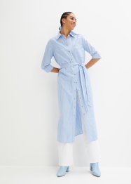 Proužkované halenkové šaty s tkaničkou, bpc bonprix collection