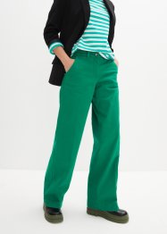 Široké twilové kalhoty z organické bavlny, bpc bonprix collection
