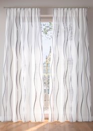 Záclona se vzorem vlnek (1 ks v balení), bpc living bonprix collection