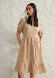 Široké bavlněné šaty z mušelínu, s kapsami, bpc bonprix collection