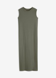 Žebrované žerzejové šaty s rozparkem, bpc bonprix collection