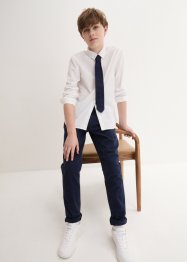 Chlapecké chino kalhoty, košile a kravata, slavnostní (3dílná souprava), bpc bonprix collection