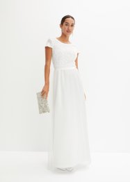 Svatební šaty s krajkou a saténovým páskem, BODYFLIRT boutique