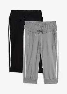 Joggingové kalhoty z bavlny, capri délka (2 ks v balení), bonprix Joggingové kalhoty z bavlny, capri délka (2 ks v balení), bonprix