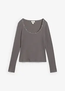 Žebrované triko z čisté organické bavlny, bonprix Žebrované triko z čisté organické bavlny, bonprix