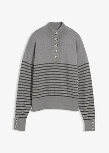 Svetr s propínacím límečkem, bonprix Svetr s propínacím límečkem, bonprix