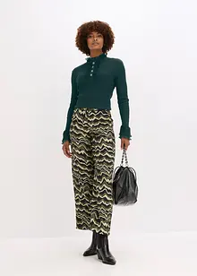 Tričko z jemného úpletu, se šifonovými volány, bonprix Tričko z jemného úpletu, se šifonovými volány, bonprix