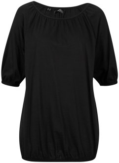 Bavlněné tričko s gumou podél spodního lemu, krátký rukáv, bpc bonprix collection