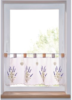Vitrážková záclona s levandulovou výšivkou, bpc living bonprix collection