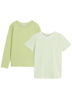 Dívčí tričko + tričko s dlouhým rukávem (2 ks v balení), bpc bonprix collection