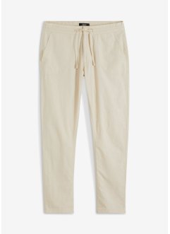 Lněné kalhoty Loose Fit bez zapínání, Tapered, bpc bonprix collection