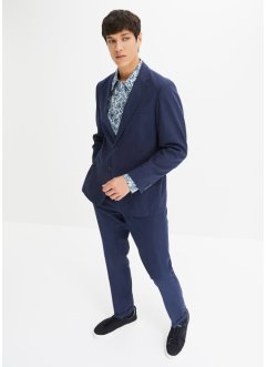 2dílný lněný oblek Slim Fit: sako a kalhoty, bpc selection