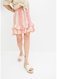 Mini sukně ze lněné směsi, RAINBOW