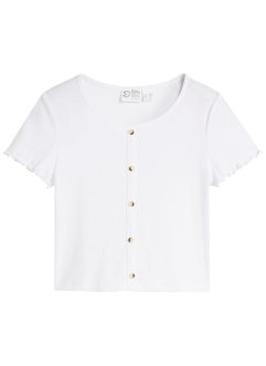Dívčí žebrované triko z organické bavlny, bpc bonprix collection