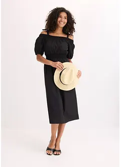 Šaty s odhalenými rameny, z čisté organické bavlny, bonprix Šaty s odhalenými rameny, z čisté organické bavlny, bonprix