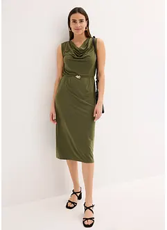 Úpletové šaty s páskem (2dílná souprava), bonprix Úpletové šaty s páskem (2dílná souprava), bonprix