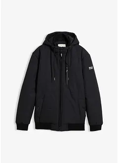 Zimní prošívaná bunda s bluzonovým střihem a kapucí, bonprix Zimní prošívaná bunda s bluzonovým střihem a kapucí, bonprix