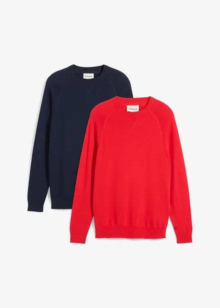 Svetr z jemné pleteniny z čisté bavlny (2 ks v balení)