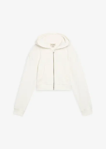 Mikina na zapínání s kapucí, z čisté organické bavlny