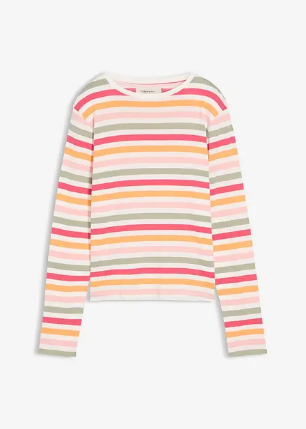 Triko s dlouhým rukávem, z čisté bavlny