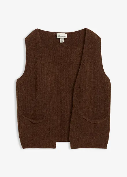 Vesta ze silnější pleteniny s vlnou alpaka