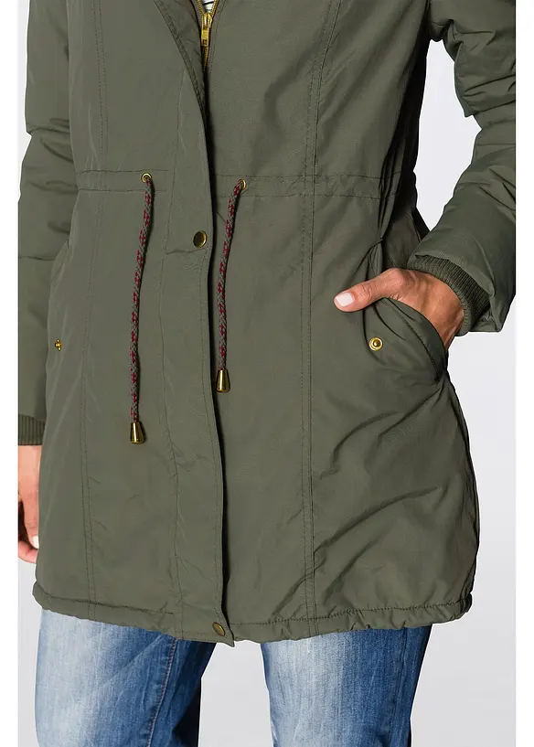 Parka s flísem z medvídkového plyše, bonprix