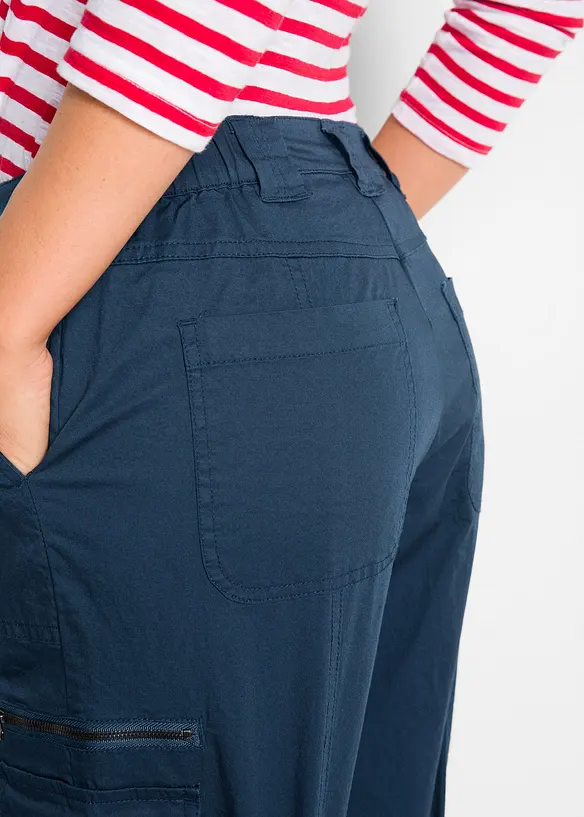 Bavlněné cargo džíny, Mid Waist, bonprix