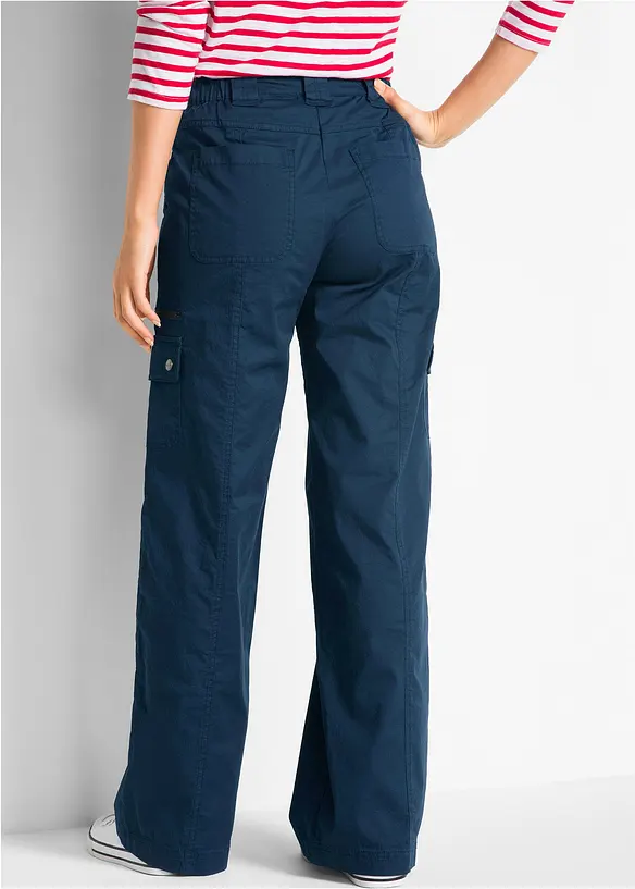 Bavlněné cargo džíny, Mid Waist, bonprix