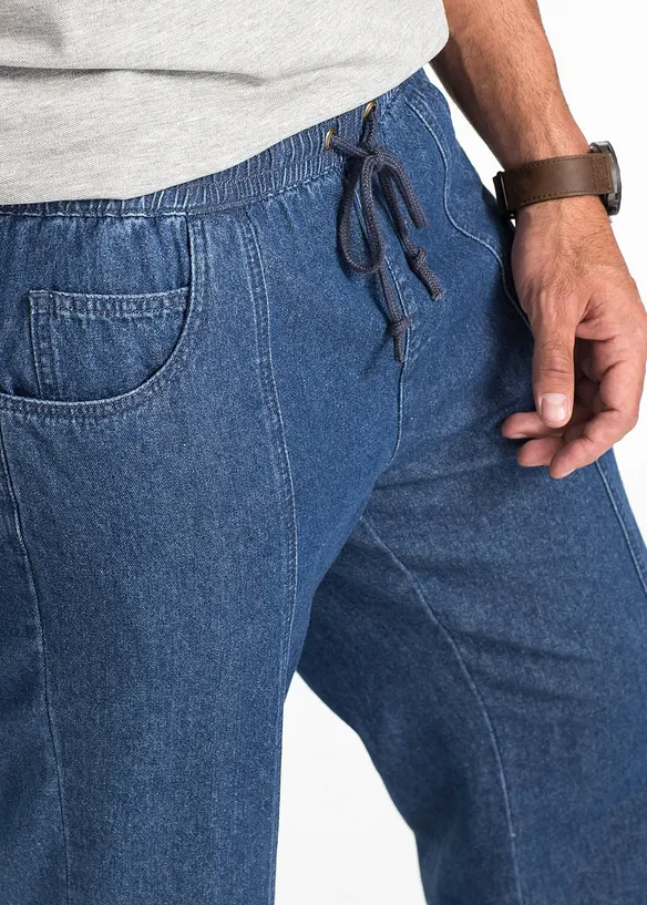 Kalhoty bez zapínání, z lehké bavlny Classic Fit, Straight, bonprix