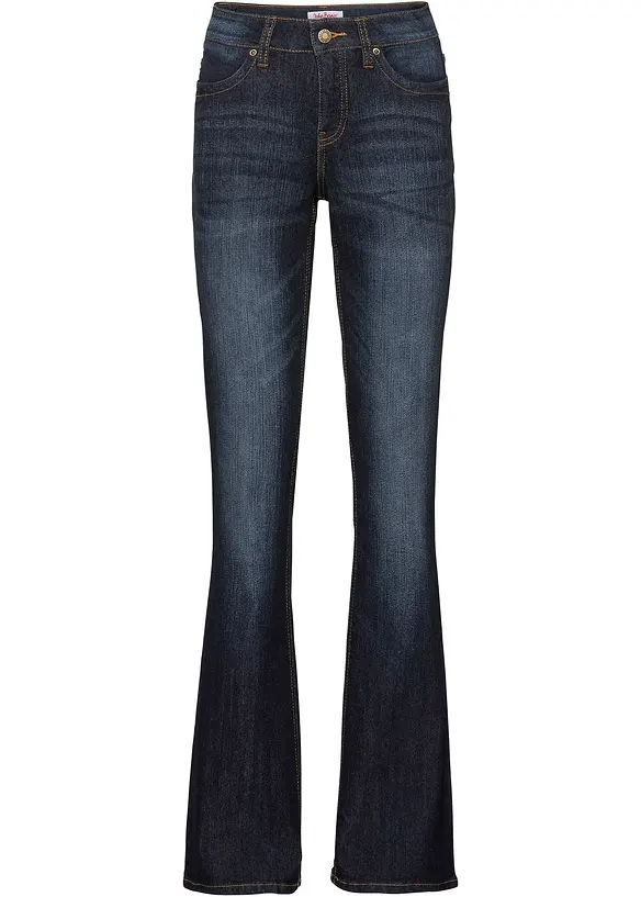 Pohodlné strečové džíny, Bootcut, Mid Waist, bonprix