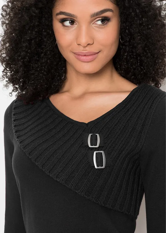 Svetr z jemné pleteniny s bavlnou, bonprix