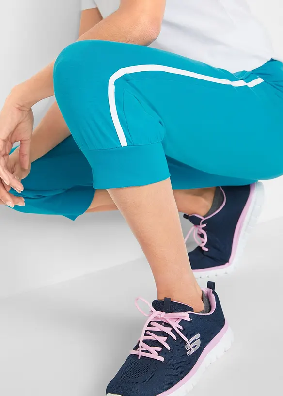 Joggingové kalhoty z bavlny, capri délka (2 ks v balení), bonprix