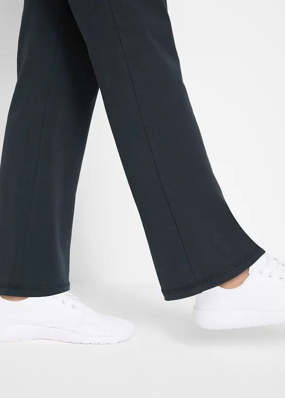 Sportovní bavlněné kalhoty se strečem, Bootcut, bonprix