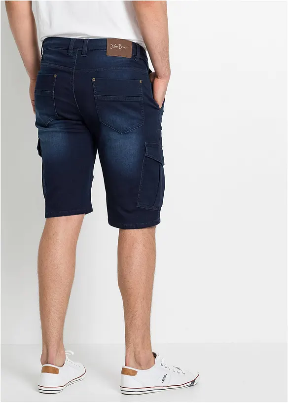 Džínové bermudy z teplákoviny, Regular Fit, bonprix