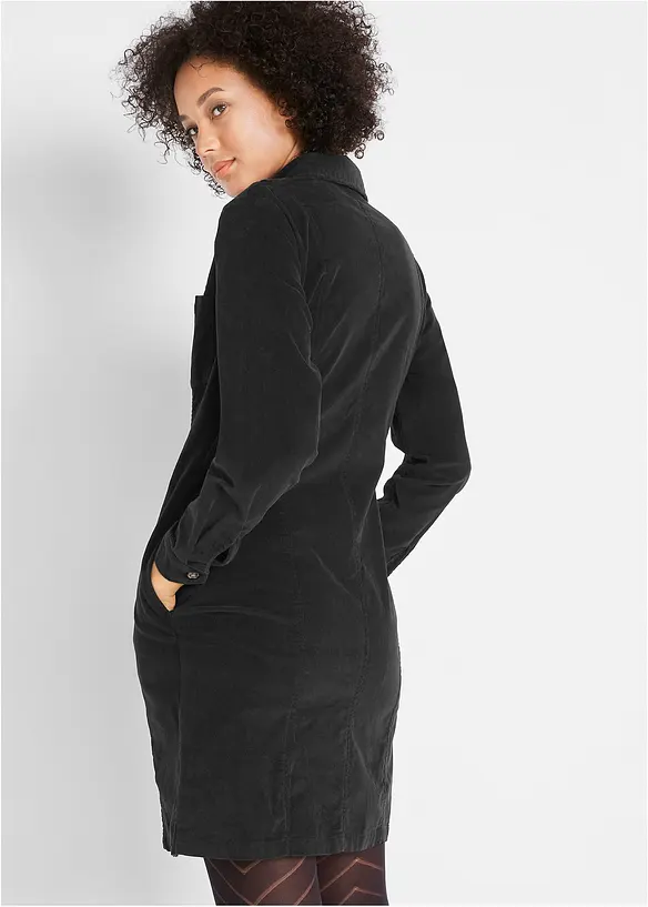 Manšestrové strečové šaty, bonprix