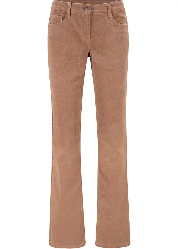 Strečové manšestrové kalhoty, Bootcut, bonprix