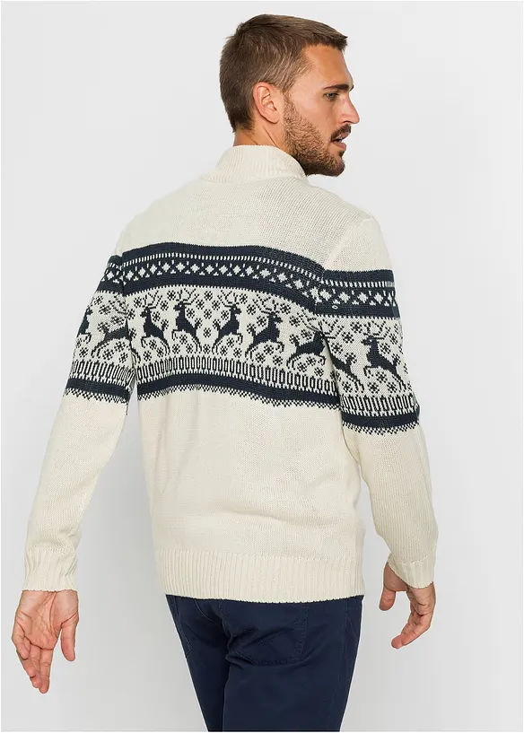 Norský svetr s límečkem na zip, bonprix
