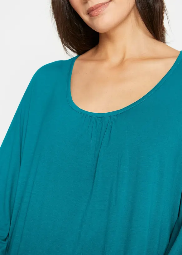 Viskózové triko s netopýřími rukávy, bonprix