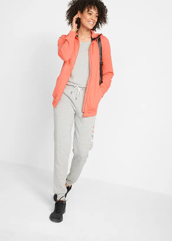 Mikina na zapínání s kapucí, dlouhý rukáv, bonprix