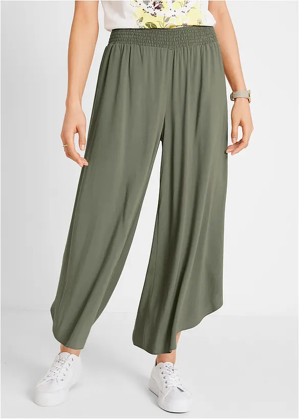 Kalhoty Culotte, délka k lýtkům, z udržitelné viskózy, bonprix
