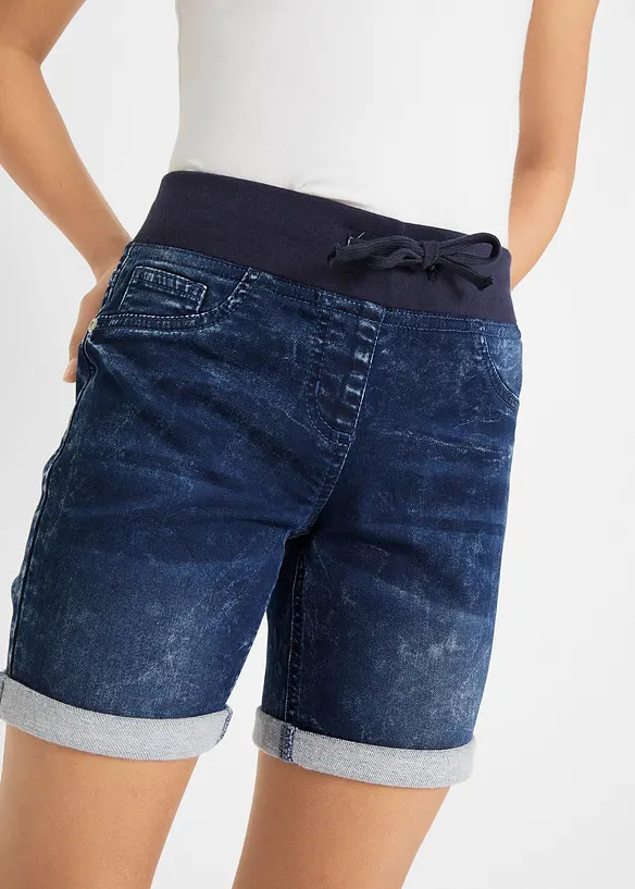Džínové šortky, Mid Waist, bonprix