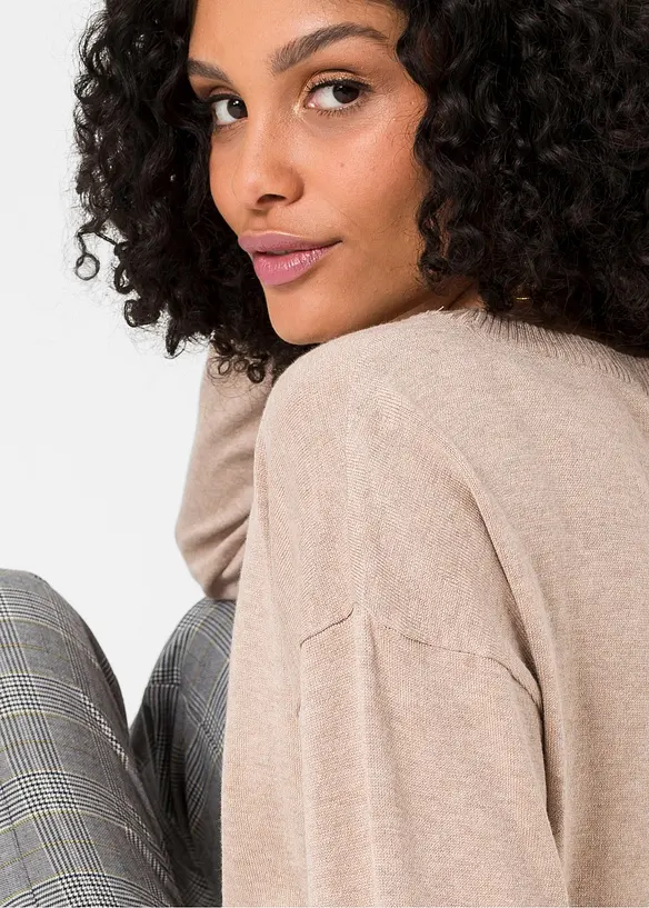 Oversize svetr ze směsi s viskózou, bonprix