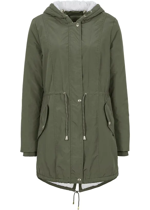 Parka s flísem z medvídkového plyše, bonprix