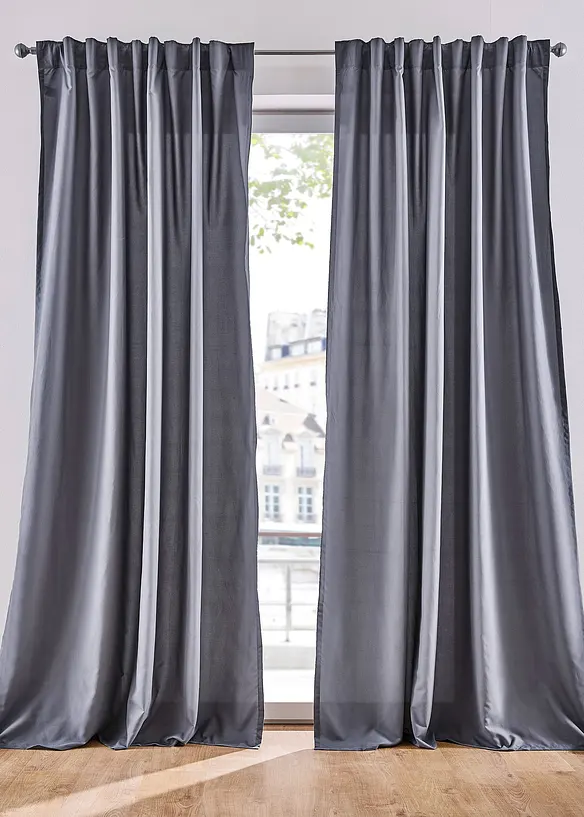 Závěsy z mikrovlákna (2 ks v balení), bonprix