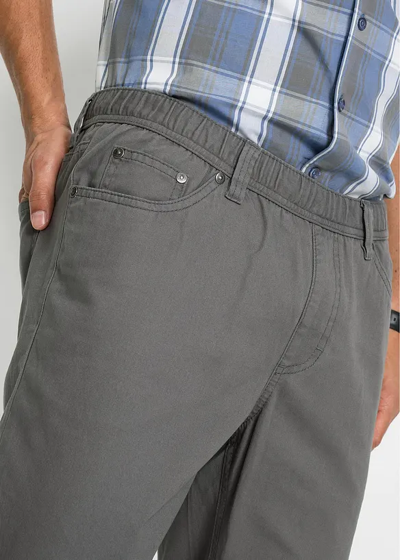 Kalhoty bez zapínání, s pohodlným pasem, Regular Fit, Straight (2 ks v balení), bonprix